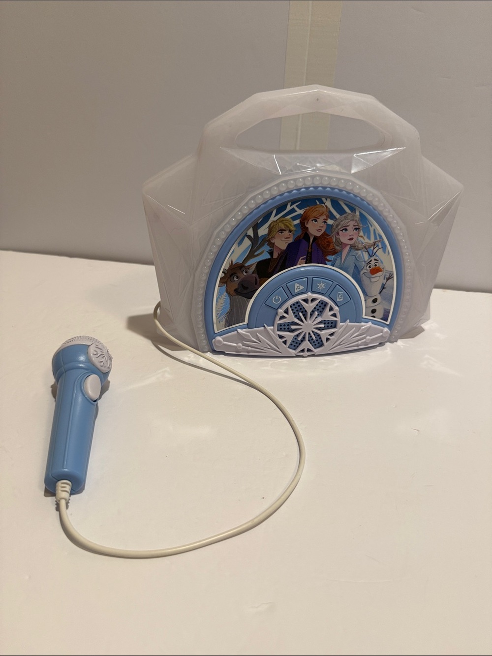 Disney Frozen II Karaoke boombox with sing along microphone